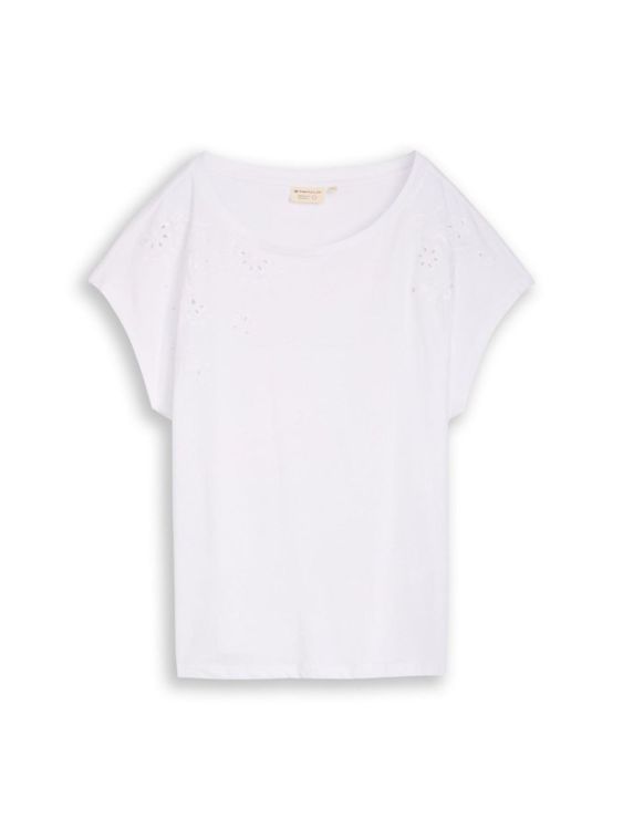 Tom Tailor Women T-shirt crew neck ajour deplaced artwork (1050469/20000) - WeekendMode