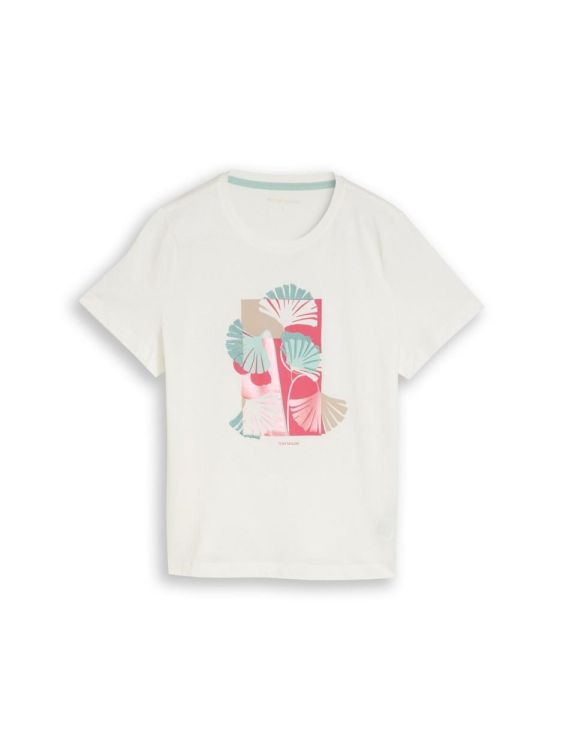 Tom Tailor Women T-shirt crew neck front print (1051799/10315) - WeekendMode