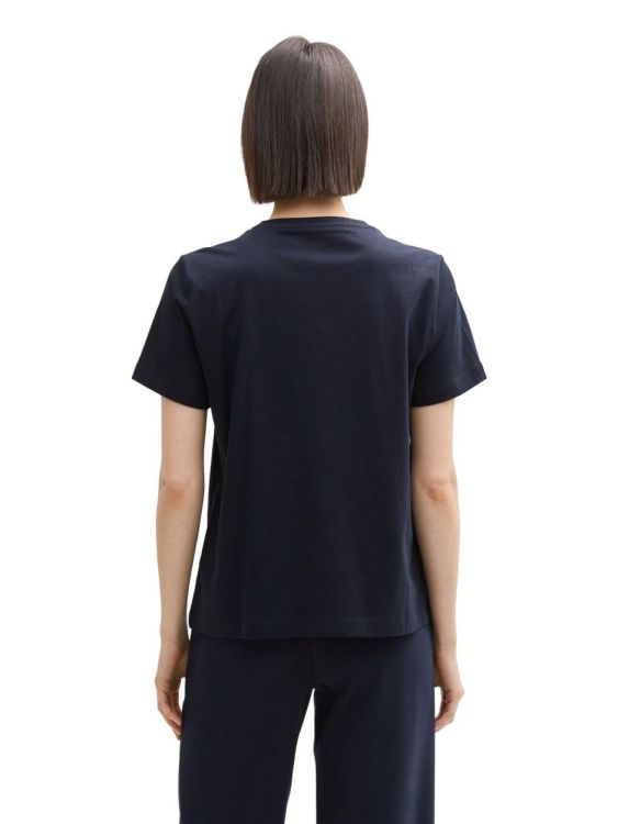Tom Tailor Women T-shirt cupro v-neck (1045553/10668) - WeekendMode