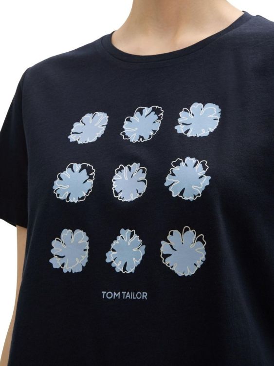 Tom Tailor Women T-shirt cupro v-neck (1045553/10668) - WeekendMode