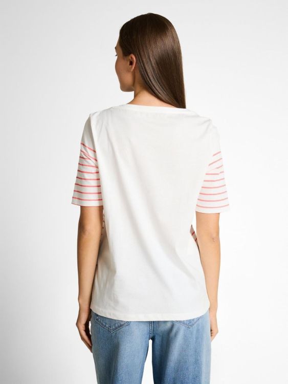 Tom Tailor Women T-shirt placed stripe boat neck (1050425/10315) - WeekendMode