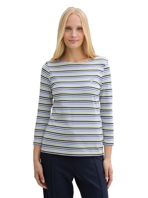 Tom Tailor Women T-shirt striped longsleeve (1045535/37371) - WeekendMode