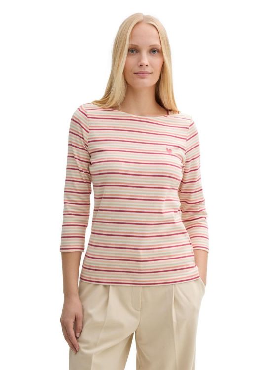 Tom Tailor Women T-shirt striped longsleeve (1045535/37373) - WeekendMode