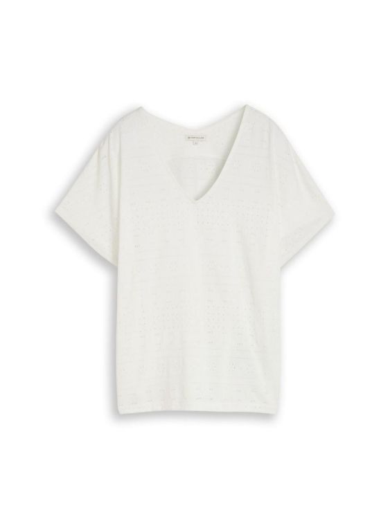 Tom Tailor Women T-shirt v-neck ajour (1050421/10315) - WeekendMode