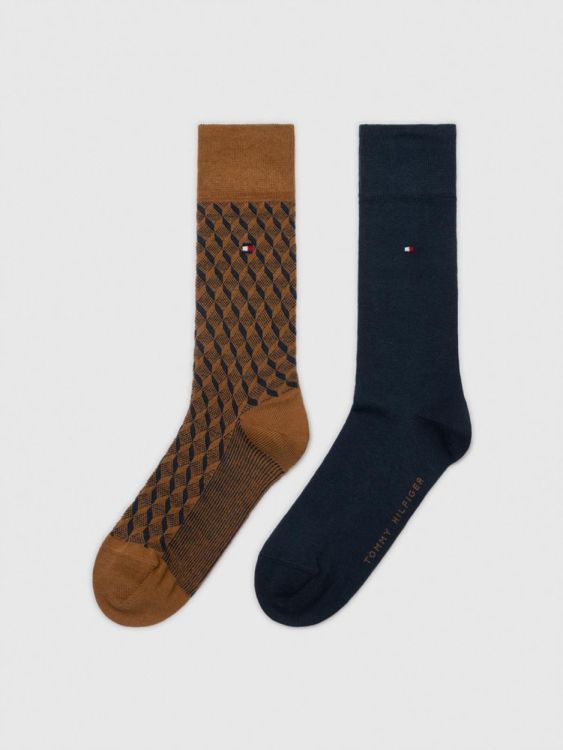 Tommy Hilfiger TH MEN SOCK 2P 3D GRAPHIC (701229839/classic khaki) - WeekendMode