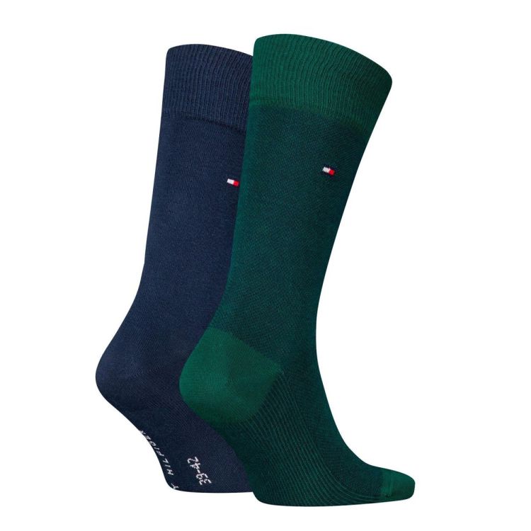 Tommy Hilfiger TH MEN SOCK 2P BIRDSEYE (701226104/dark green) - WeekendMode