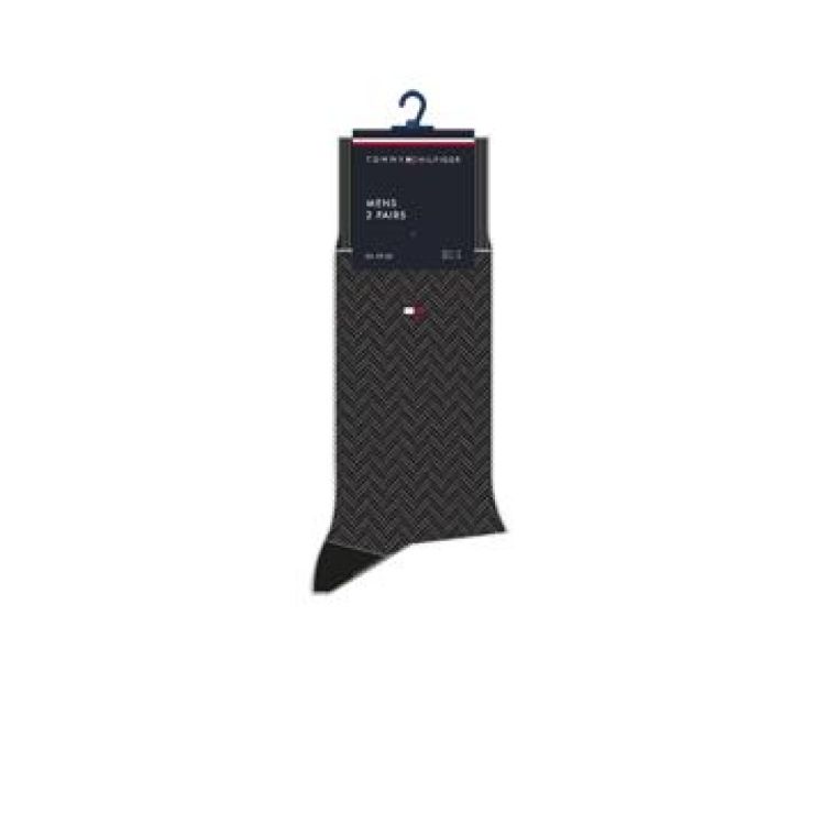 Tommy Hilfiger TH MEN SOCK 2P IRR HERRINGB (701236309/black) - WeekendMode