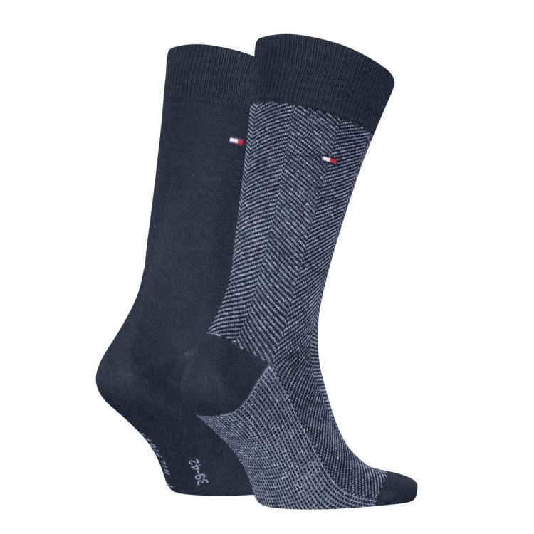 Tommy Hilfiger TH MEN SOCK 2P NAPPY HERRINGBONE (701236313/navy) - WeekendMode