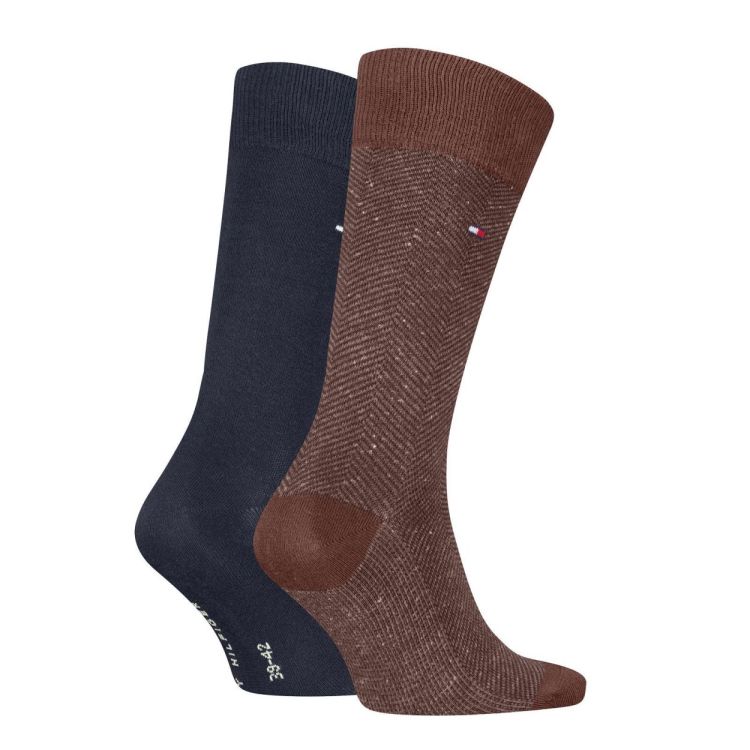Tommy Hilfiger TH MEN SOCK 2P NAPPY HERRINGBONE (701236313/chocolat) - WeekendMode