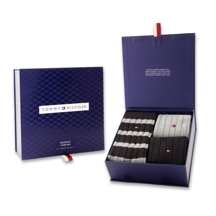 Tommy Hilfiger TH MEN SOCK 3P GIFTBOX BOOTSOCK (701235377/black) - WeekendMode