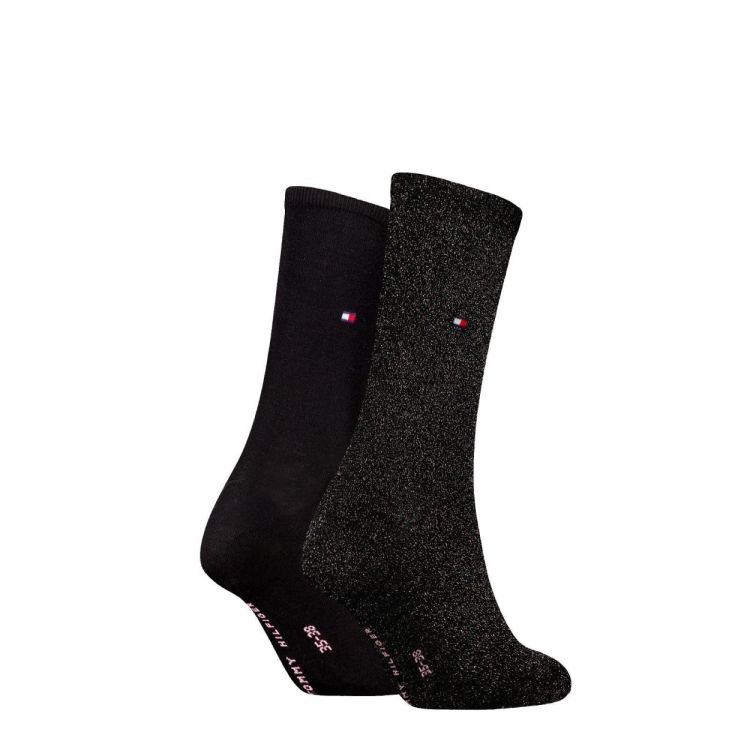 Tommy Hilfiger TH WOMEN SOCK CASUAL 2P (371221099/black lurex) - WeekendMode