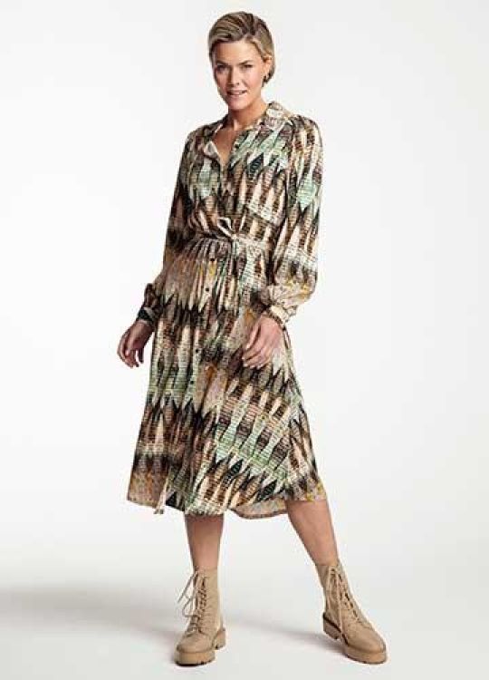 Tramontana Dress Etnic Weaves Print (Q05-03-501/009999-MultiColour) - WeekendMode