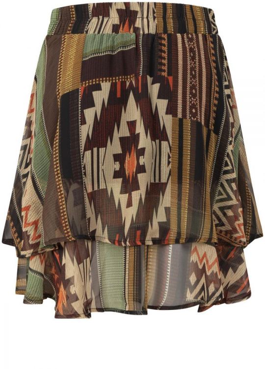 Tramontana Skirt Mini Chiffon Kilim Herit. Prt (C05-01-202/009999-MultiColour) - WeekendMode