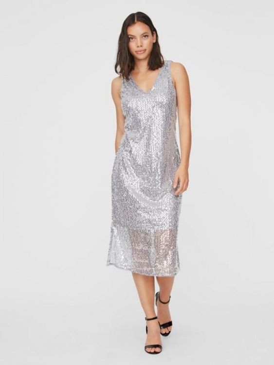 Vero Moda Daisy SL Calf Dress (10222086/silver) - WeekendMode