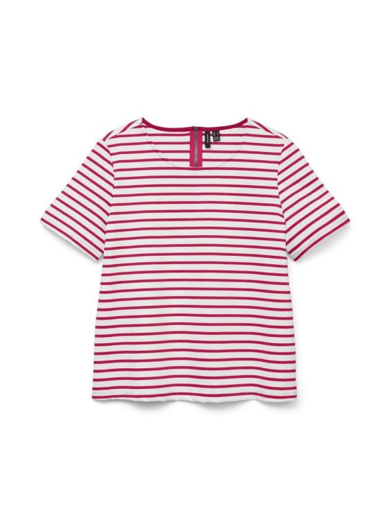 Vero Moda VMABBY SS ZIP TOP JRS NOOS (10304716/Snow White JAZZY) - WeekendMode