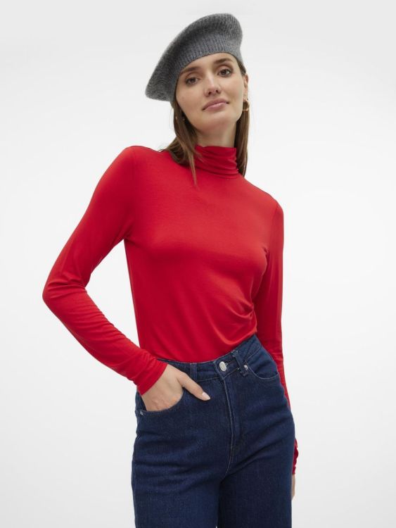 Vero Moda VMALBERTE LS ROLLNECK TOP JRS NOOS (10293803/Salsa) - WeekendMode