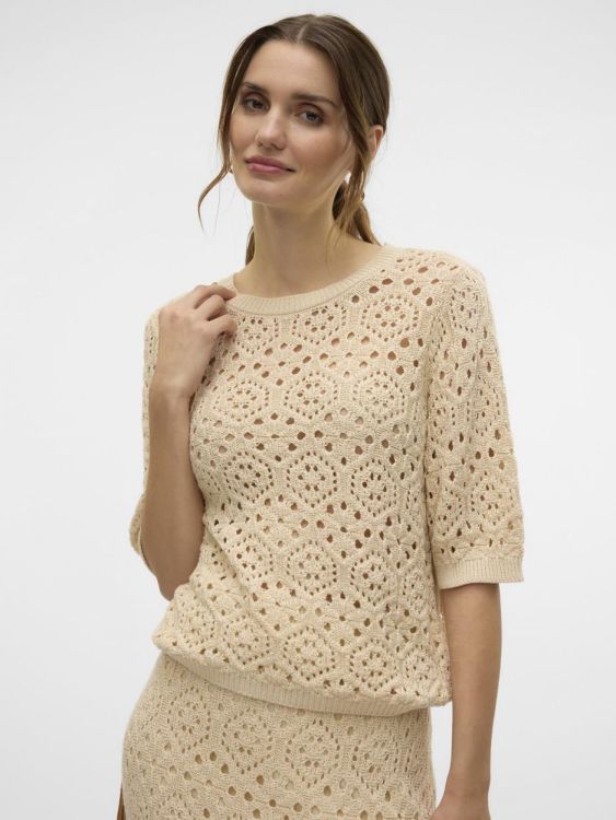 Vero Moda VMBERRY 2/4 O-NECK SHORT PULL. SE (10326233/Birch) - WeekendMode