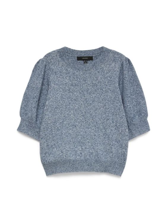 Vero Moda VMDOFFY 2/4 O-NECK PULLOVER GA NOOS (10278313/Dark Denim WHITE MELANGE) - WeekendMode