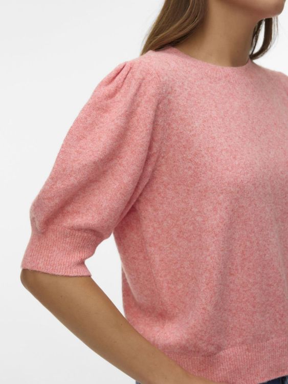 Vero Moda VMDOFFY 2/4 O-NECK PULLOVER GA NOOS (10278313/Coral Paradise WHITE MELANGE) - WeekendMode