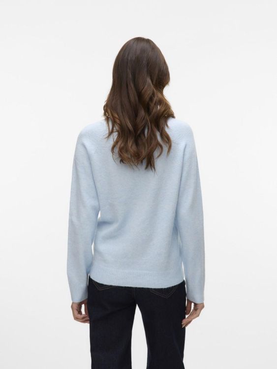 Vero Moda VMDOFFY LS O-NECK BLOUSE GA NOOS (10201022/Cashmere Blue MELANGE) - WeekendMode