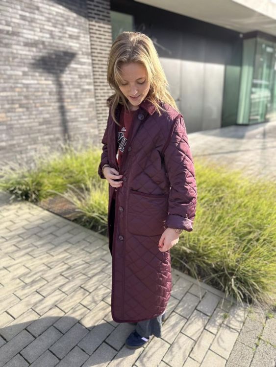 Vero Moda VMEMILY LONG COAT BOO (10332383/Winetasting Winetasting) - WeekendMode