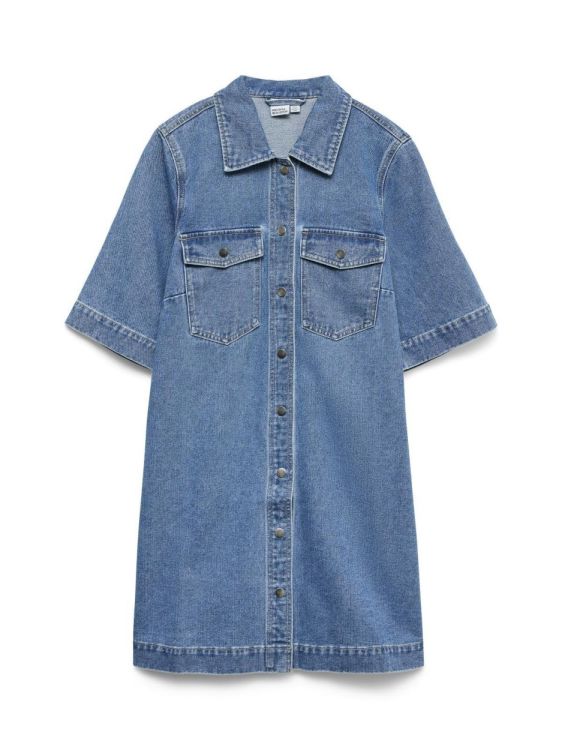 Vero Moda VMFENJA 2/4 SHORT DENIM DRESS GA NOOS (10317552/Medium Blue Denim) - WeekendMode
