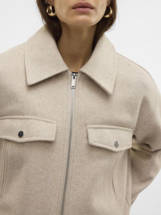 Vero Moda VMFORTUNEFREJ SHORT JACKET GA BOO (10321977/Oatmeal MELANGE) - WeekendMode