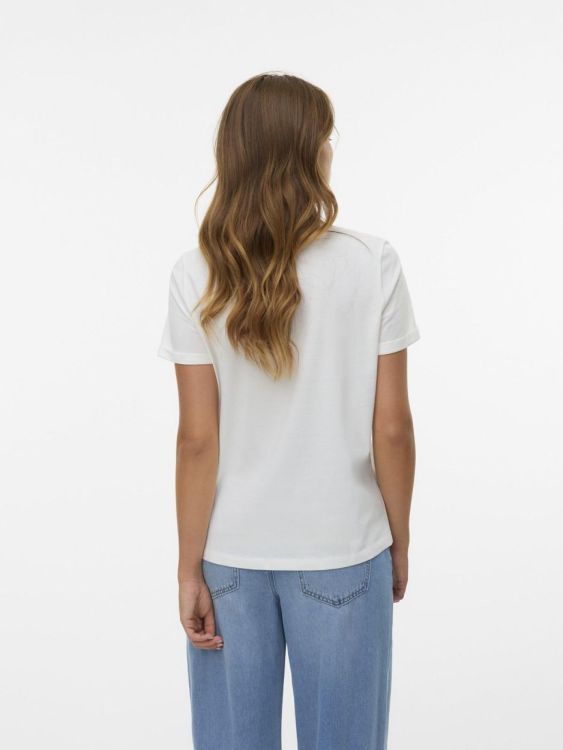Vero Moda VMIKAMI S/S T-SHIRT JRS BTQ (10340181/Snow White AMORE) - WeekendMode