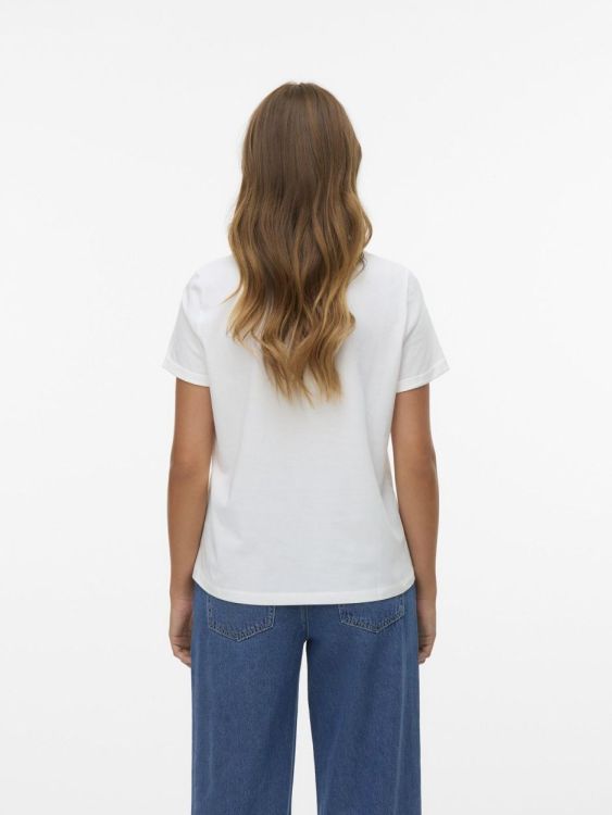 Vero Moda VMIKAMI S/S T-SHIRT JRS BTQ (10340181/Snow White OH LA LA) - WeekendMode