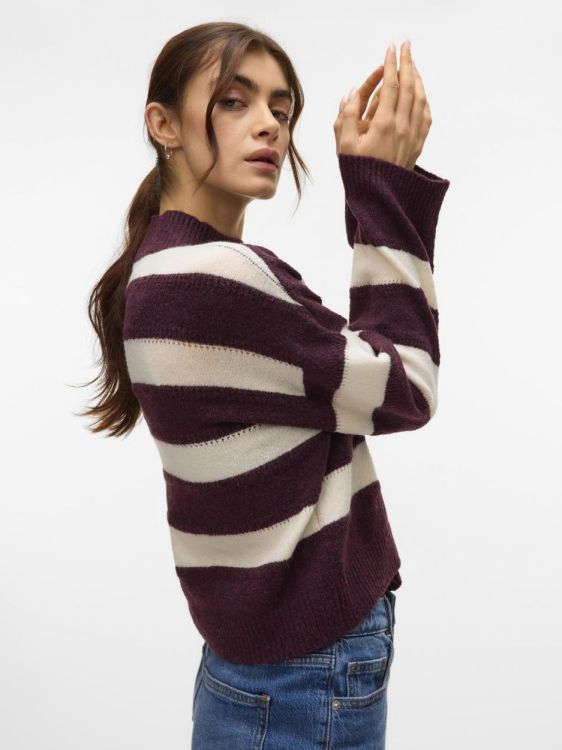 Vero Moda VMINEZ LS HIGHNECK SHORT PULLOVER BOO (10331538/Winetasting W. BIRCH) - WeekendMode