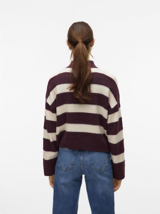 Vero Moda VMINEZ LS HIGHNECK SHORT PULLOVER BOO (10331538/Winetasting W. BIRCH) - WeekendMode