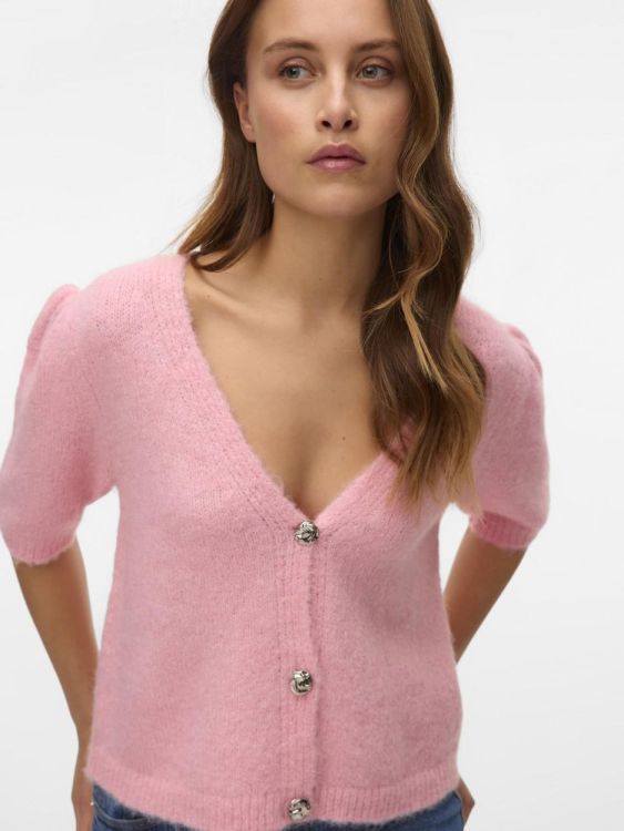 Vero Moda VMKAYSA 2/4 V-NECK CARDIGAN (10334187/Pink Dogwood) - WeekendMode