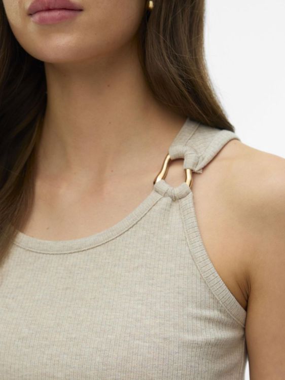 Vero Moda VMKIKI S/L O-NECK TOP JRS BTQ (10346067/Birch MELANGE) - WeekendMode