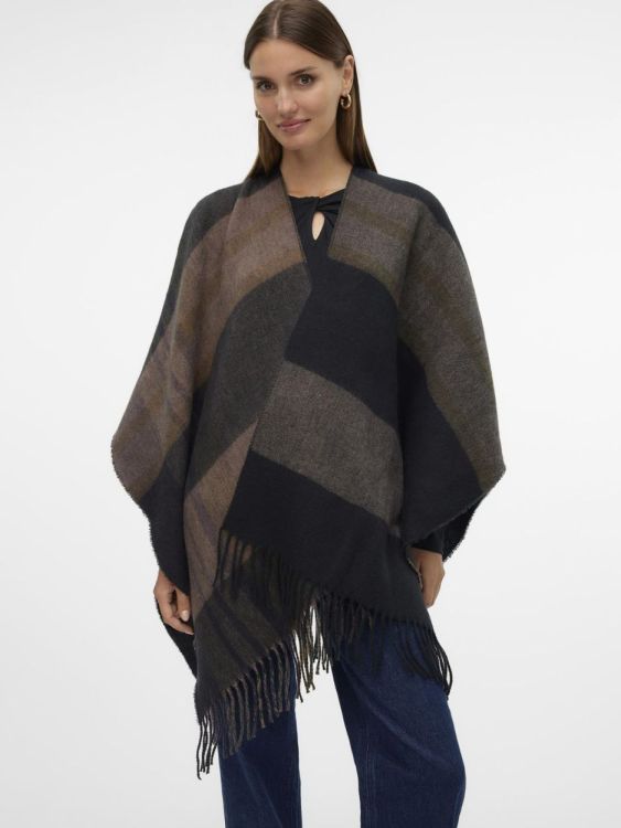 Vero Moda VMKIRA PONCHO GA (10313578/Black PLUM PERFECT/BROWN L/KANG) - WeekendMode