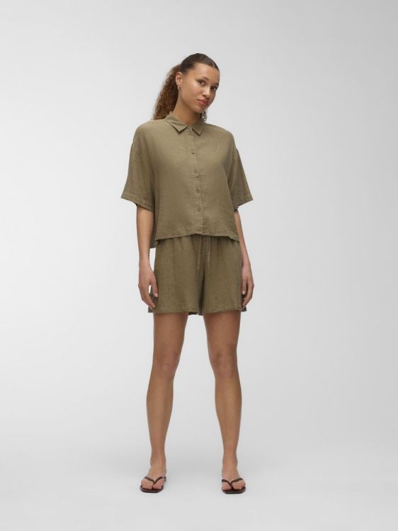 Vero Moda VMLINN SHORTS WVN NOOS (10306821/Kalamata MELANGE) - WeekendMode