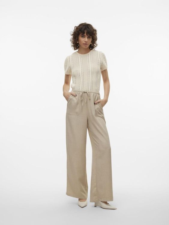 Vero Moda VMMELANEY HW LOOSE PANT WVN NOOS (10316385/Overcast Melange) - WeekendMode