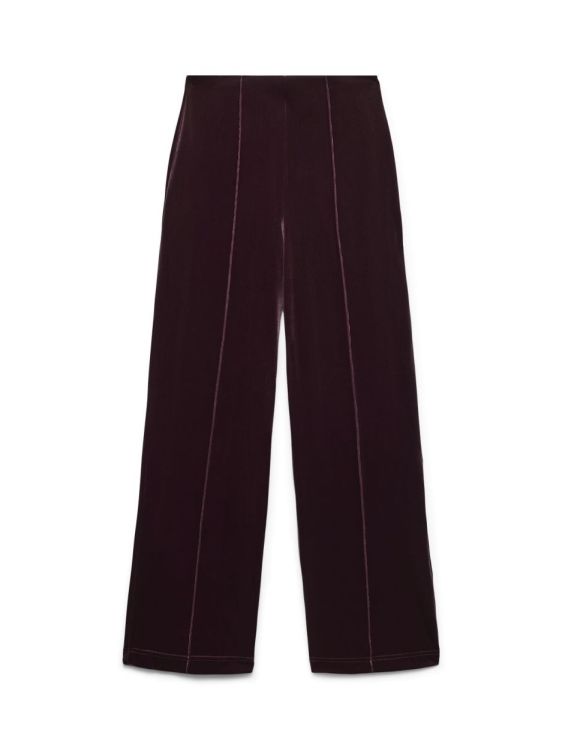 Vero Moda VMSHANNA HW WIDE VELVET PANT (10334038/Winetasting) - WeekendMode