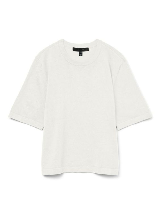 Vero Moda VMSILJE 2/4 O-NCK OVERSIZE PULL GA NOOS (10320460/Snow White) - WeekendMode
