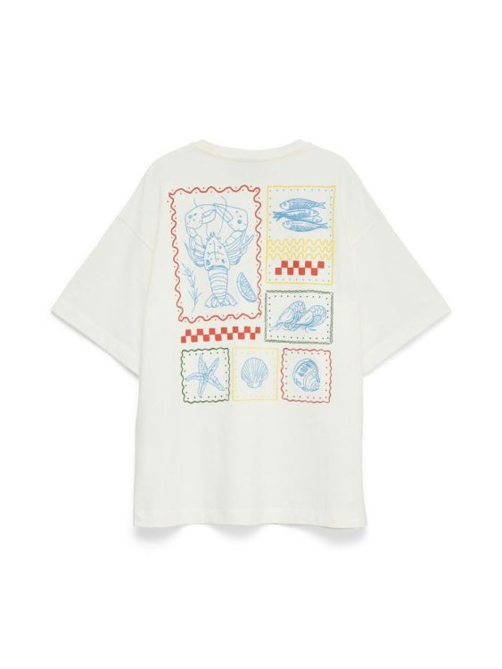 Vero Moda VMTAZ HAILEY S/S OVERSIZE TEE JRS EXP (10337839/Snow White SEA) - WeekendMode