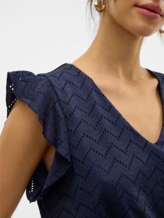 Vero Moda VMTHAS SL SHORT V-NECK DRESS JRS GA VO (10328126/Navy Blazer) - WeekendMode
