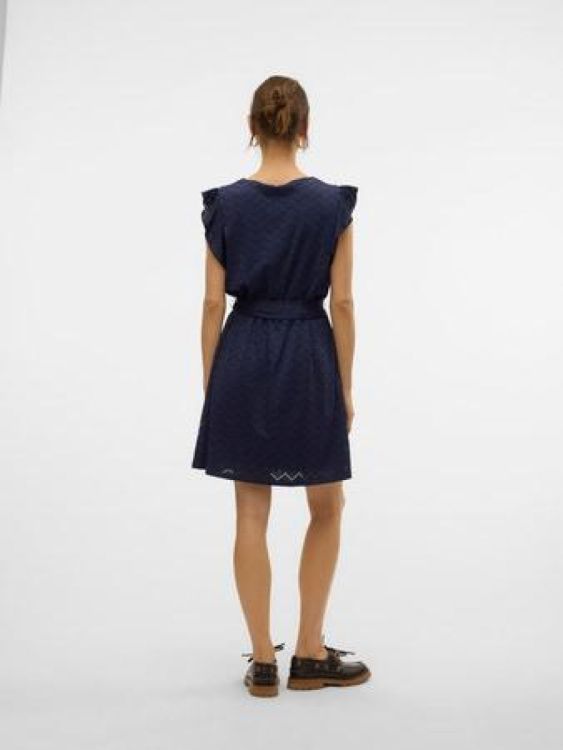 Vero Moda VMTHAS SL SHORT V-NECK DRESS JRS GA VO (10328126/Navy Blazer) - WeekendMode