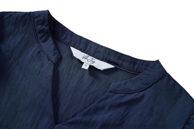 Vila Joy Jurk (EVINA-L-51-I/NAVY BLUE) - WeekendMode