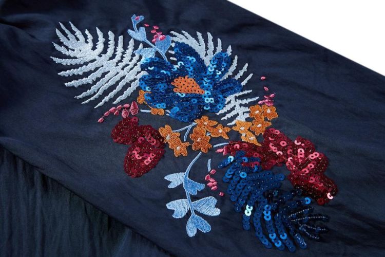 Vila Joy Jurk (EVINA-L-51-I/NAVY BLUE) - WeekendMode