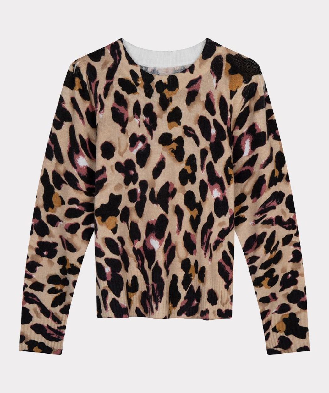 Esqualo Sweater leopard puff shoulder (F22.07547/999) - WeekendMode