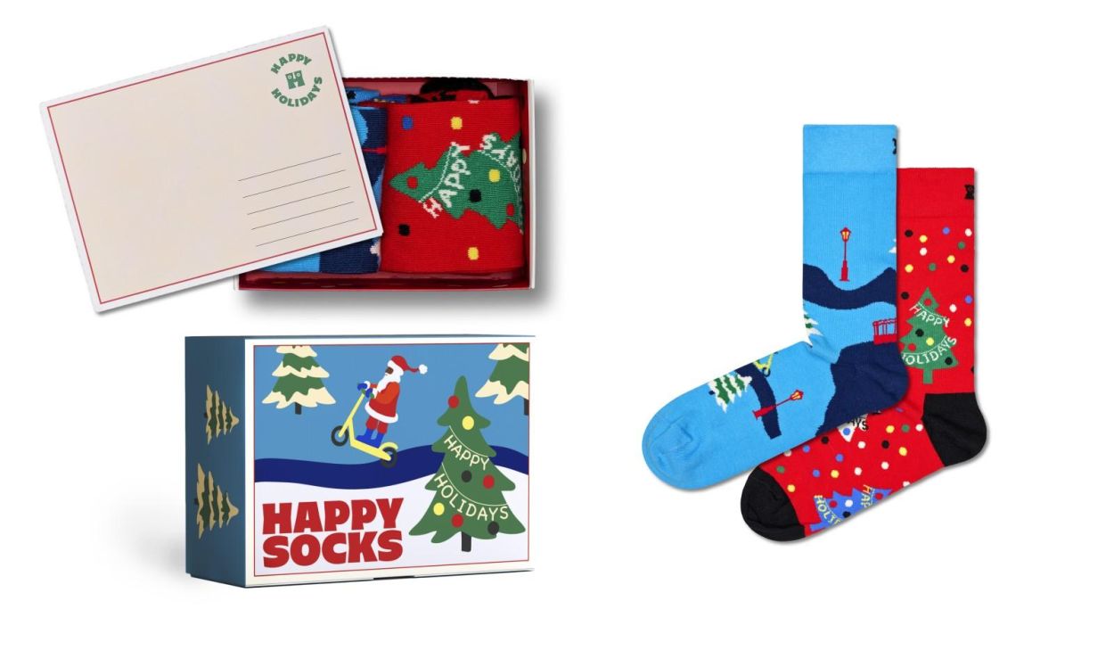 Happy Socks 2-Pack Happy Holidays Socks Gift Set (P000325) - WeekendMode