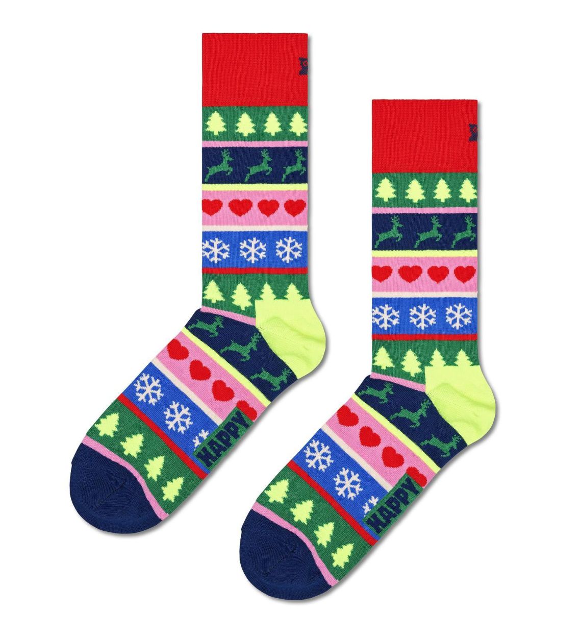 Happy Socks Christmas Stripe Socks (P000265) - WeekendMode
