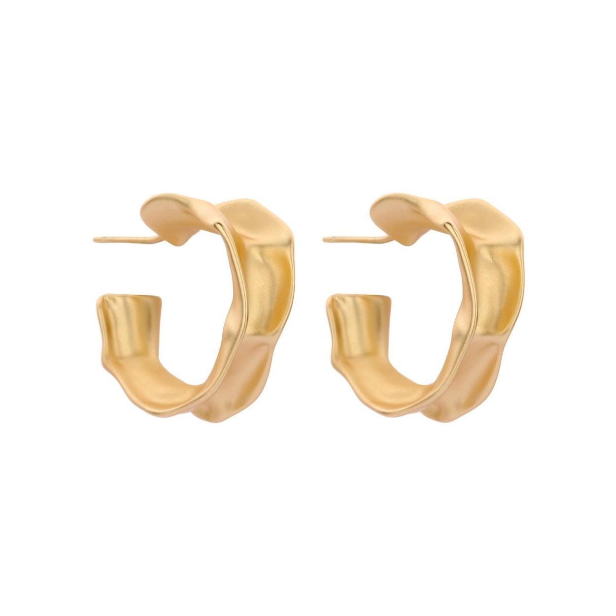 Les Cordes Oorbellen ORB2 (80001279/Goudkleurig mat) - WeekendMode