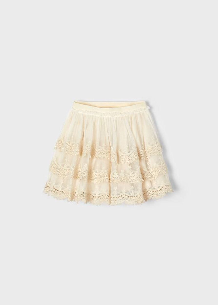 Mayoral Kids M. Tulle embroidered skirt (6H.3904/29) - WeekendMode