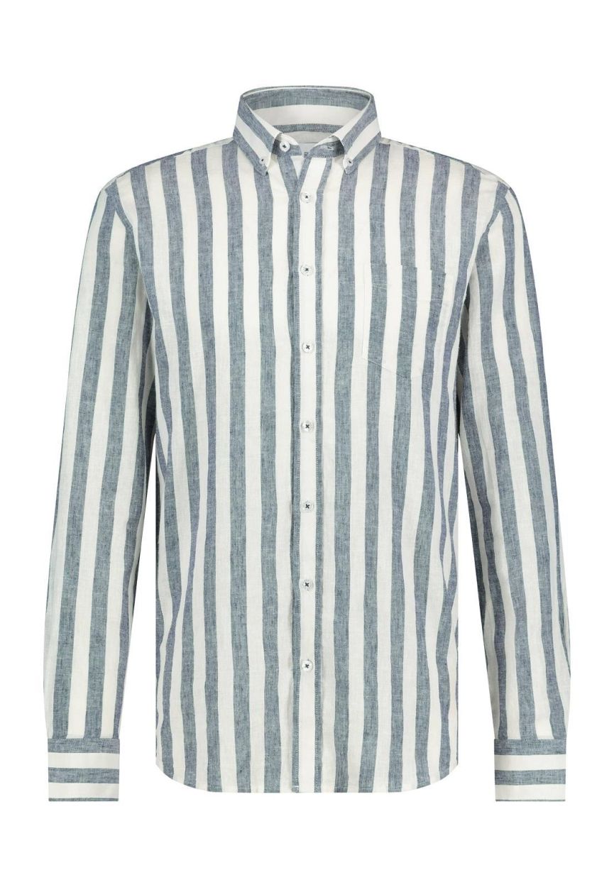 State of Art Shirt LS Striped Y/D Linen (212-13267-5611) - WeekendMode