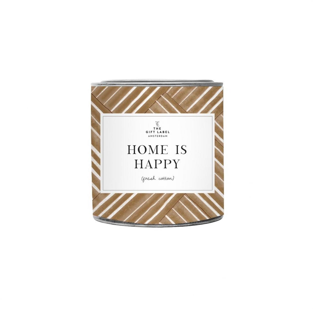 The Gift Label Big Candle Home is happy (3100010/jasmine-vanilla) - WeekendMode